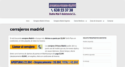 Desktop Screenshot of cerrajerosdeurgenciamadrid24h.com